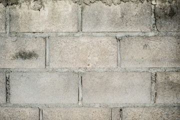 Fototapeta premium Brick walls used to make fences for houses.