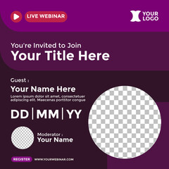 Webinar Poster Design for Social Media. Good for Promotion Your Webinar