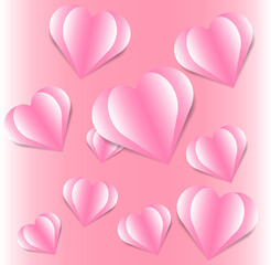 The Paper heart vector background