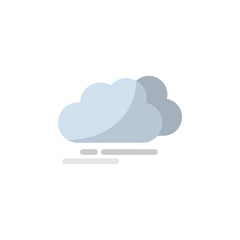 Overcast. Flat icon. Isolated weather vector illustration