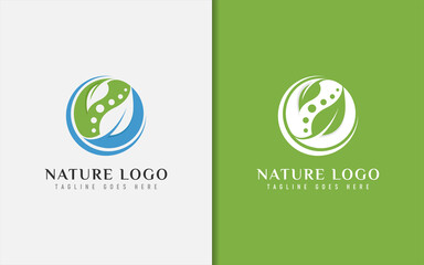 Abstract Circle Nature Logo Design. Usable For Business, Community, Medical, Foundation, Tech, Services Company. Vector Logo Design Illustration.