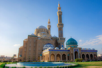 The most famous mosque in the city of Erbil, Kurdistan Region of Iraq - Jalil Khayat Mosque in the...