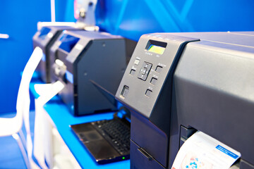 Color printers for printing labels