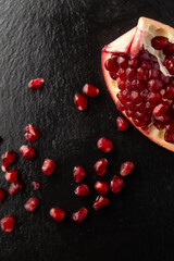 Pomegranate on a dark background