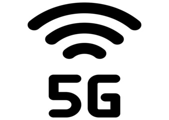 5G icon. High speed wifi or wireless network logo. Mobile Internet technology symbol. Vector illustration.
