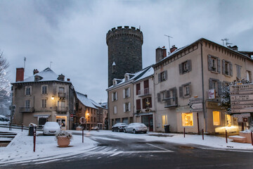 Allassac (Corrèze, France) - Vue hivernale sous la neige