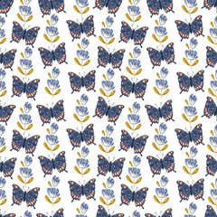 Seamless pattern of butterfly. Decoration print for surface pattern