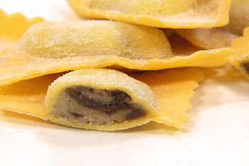 pasta stuffed with porcini mushrooms