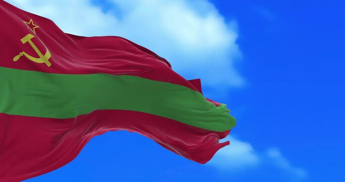 Seamless loop of Transnistria flag.