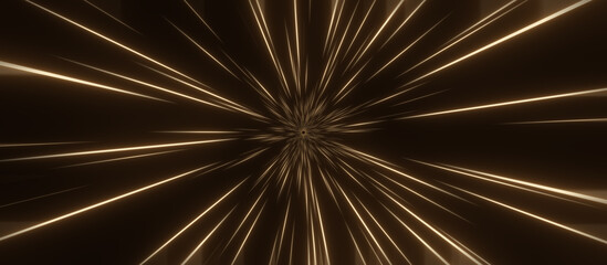 Golden star trails or starlights