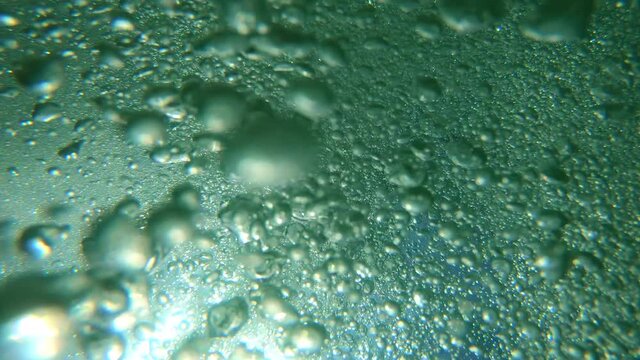Air bubbless. Natural slow motion underwater scene 