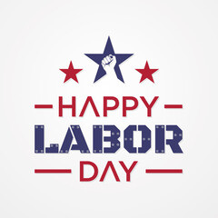 Happy Labor Day letter for element design