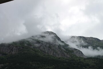 
Foggy mountains of Norway.