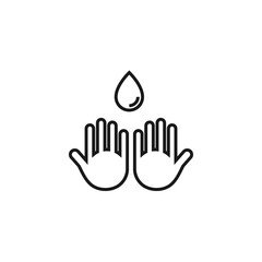 Hand wash flat vector icon. Clean hands flat vector icon