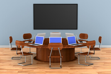 conference hall interior. 3D illustration