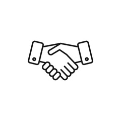 Handshake flat vector icon