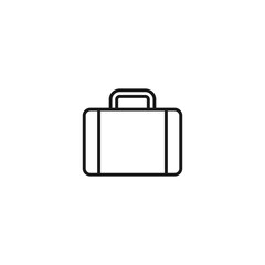 Suitcase flat vector icon. Bag flat vector icon