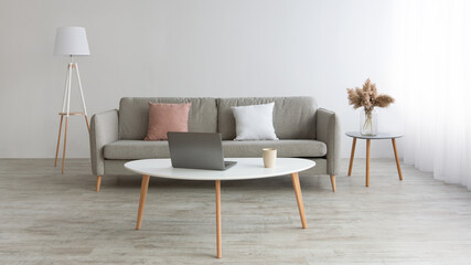 Home office for remote work and place for relax at home