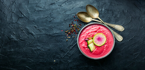 Beetroot cream soup