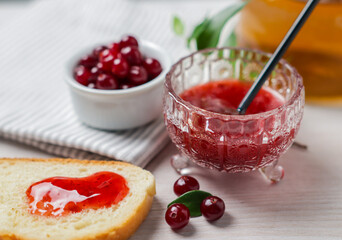 cranberry jam and berries