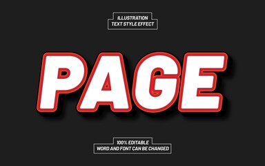 Page Text Style Effect