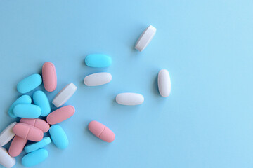 Medical / health-care concept: some medical colorful pills