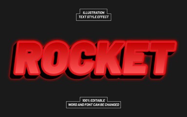 Rocket Text Style Effect