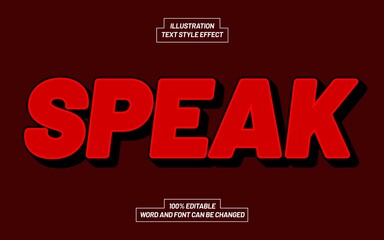 Speak Text Style Effect