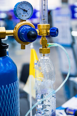 Medical equipment for oxygen supply and distribution. Oxygen reducer