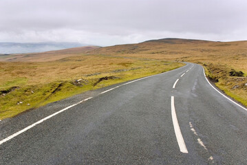 Mountain road in Wales. Black Mountains