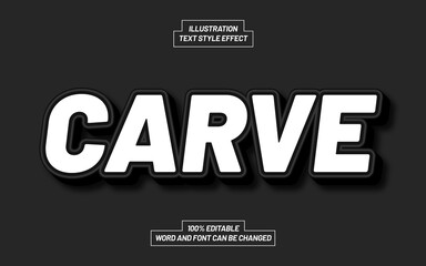 Carve Text Style Effect