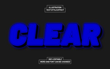 Clear Text Style Effect