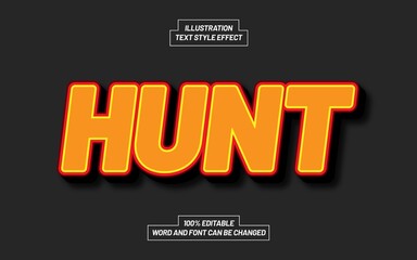 Obraz premium Hunt Text Style Effect