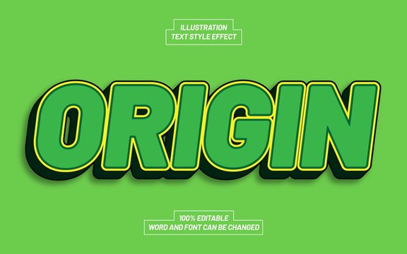 Origin Green Text Style Effect