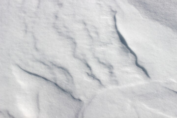 Texture of snow covering