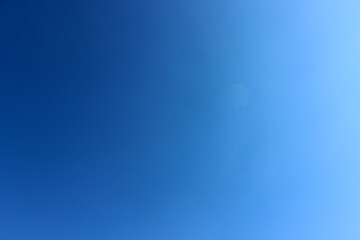 Sunny blue cloudless sky