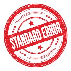 STANDARD ERROR text on red round grungy stamp.