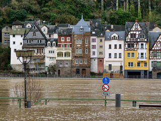 Moselhochwasser in Cochem