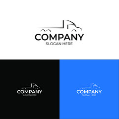 truck logo on white background. Perfect use for website. 