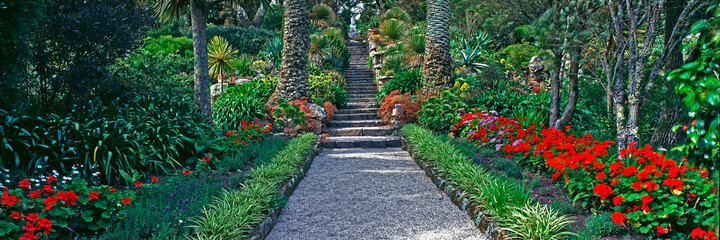 A view of the Neptune Steps at the Abbey Gardens Tresco