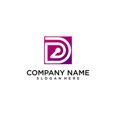 Inspirational letter d monogram logo design with modern concept bright colour Premium Vector. part 3