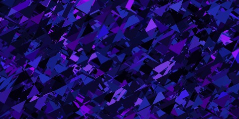 Dark purple, pink vector template with triangle shapes.
