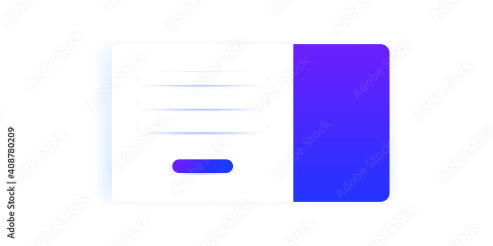 Aufkleber pop-up window. user help online. registration and login forms page. modern blank template vector ill