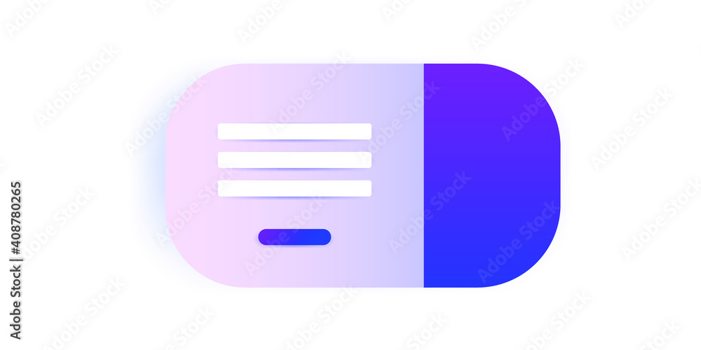 Aufkleber pop-up window. user help online. registration and login forms page. modern blank template vector ill