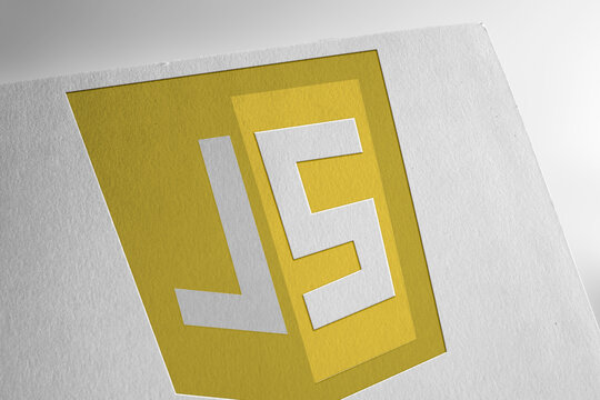 Javascript logo on textured paper