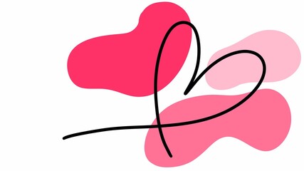 Abstract background Heart drawing in valentine day