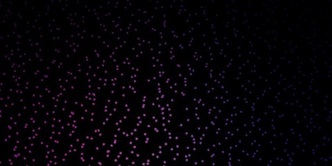Dark Pink vector layout with bright stars.