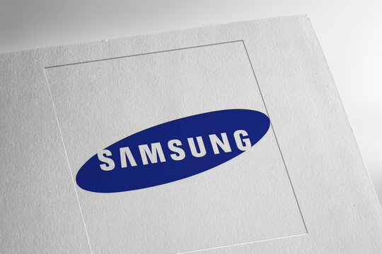 Samsung Logo On Textured Paper