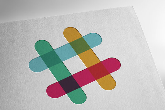 Slack Logo On Textured Paper