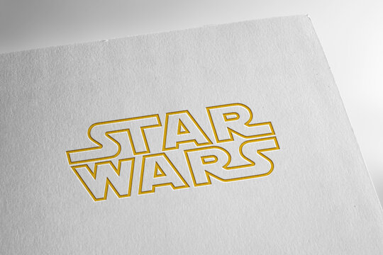 Star Wars Logo On Textured Paper